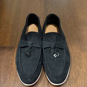 Women’s Black Loafers with tassels